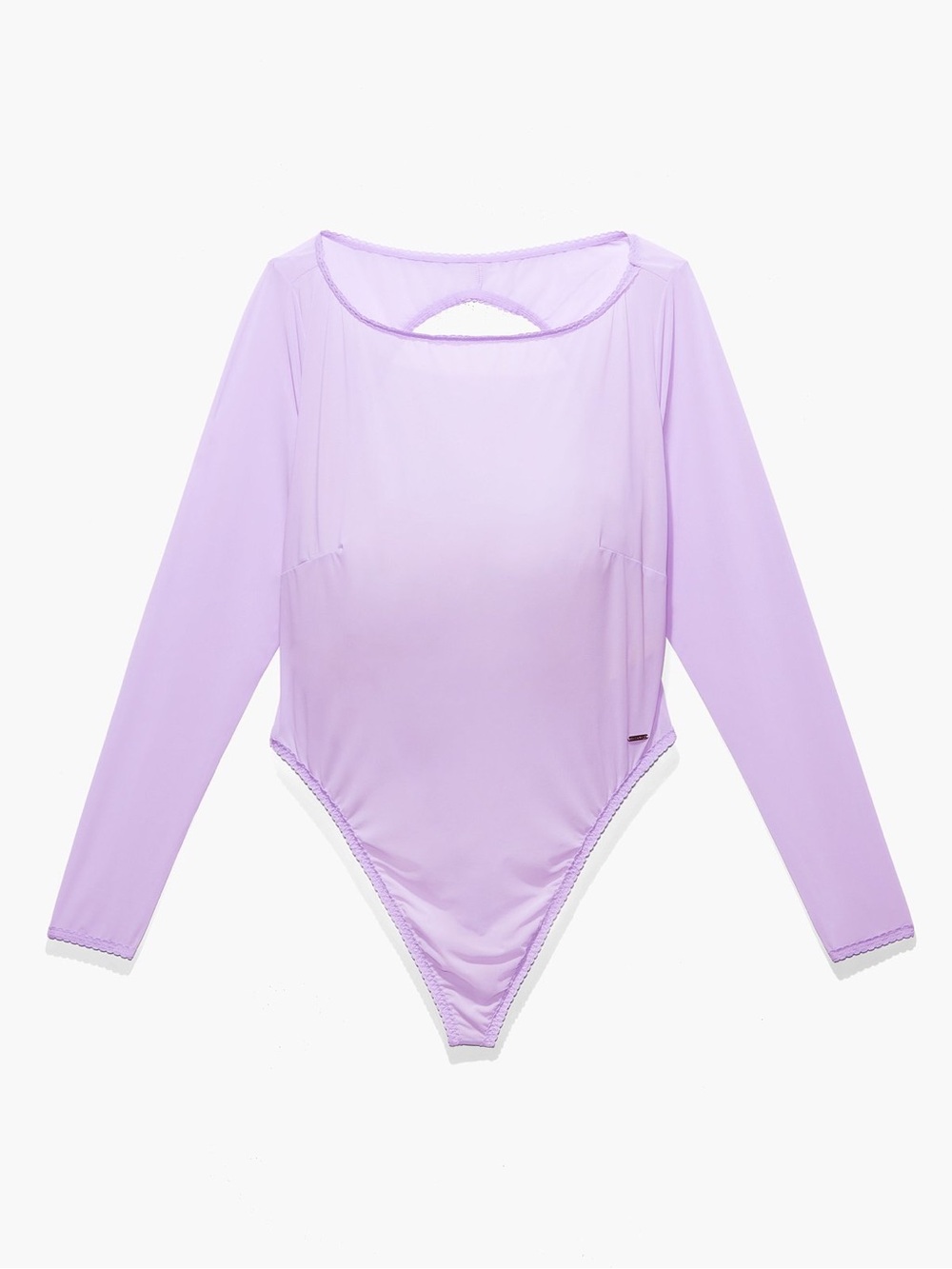 NWT Savage X Fenty Soft Mesh Long Sleeve Open Back Teddy Lavender